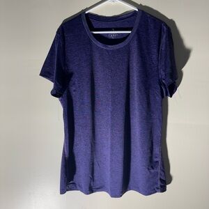 Purple Athletic T-Shirt Size XL Short Sleeve Activewear Workout Top